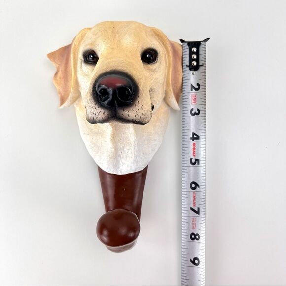 Yellow Lab Wall Hanging Coat Hat Leash Hook Resin Dogs Puppies Labrador - Picture 9 of 9